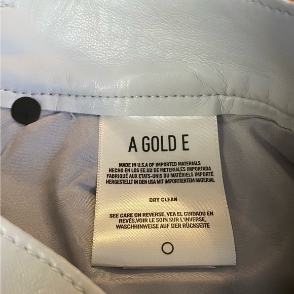 Agolde Recycled Leather Pant 90’s Pinched Waist in Wisp Gray Size 24 - Picture 9 of 11